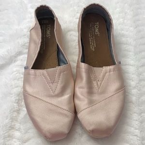Toms in a shimmery light pink